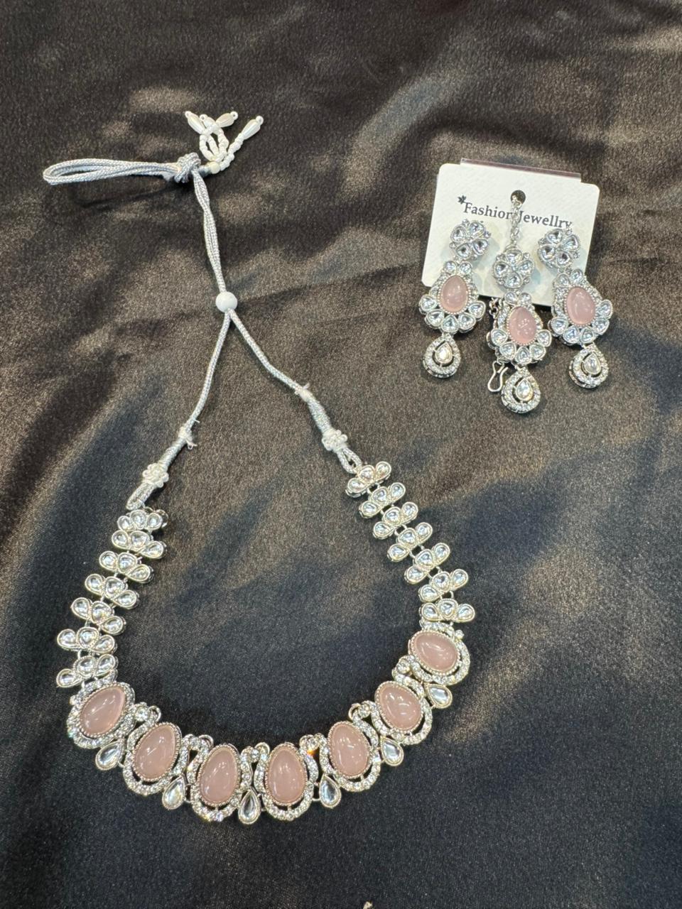 Pink Pearl Grace Necklace Set