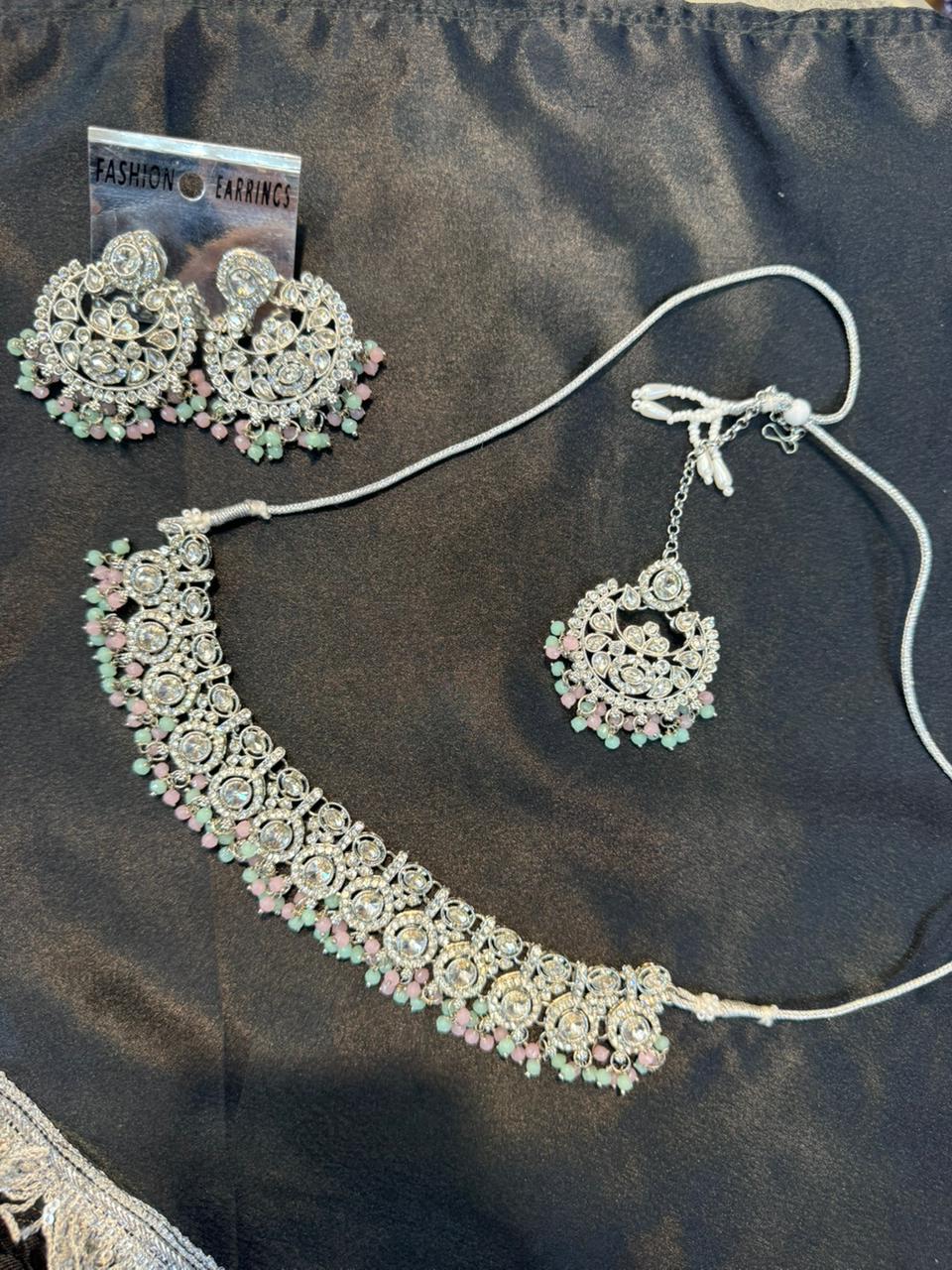Pastel Noor Bridal Choker Set