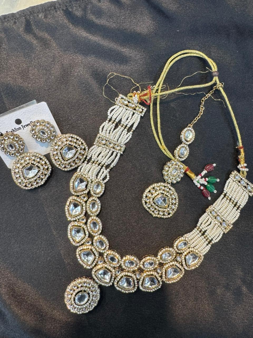 Royal Kundan Pearl Choker Set