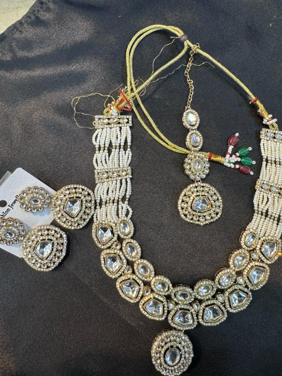 Royal Kundan Pearl Choker Set