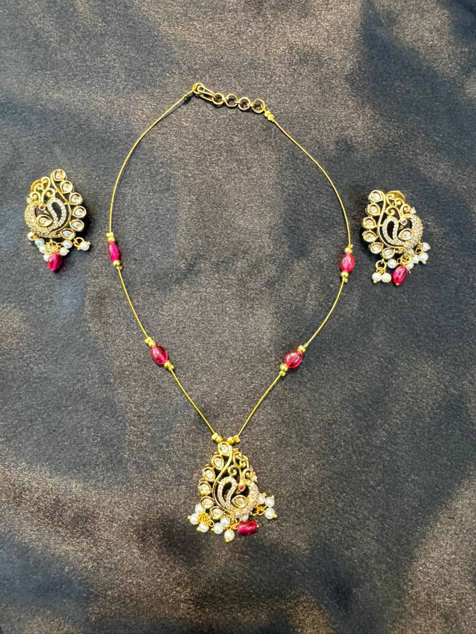 Royal Peacock Charm Jewelry Set